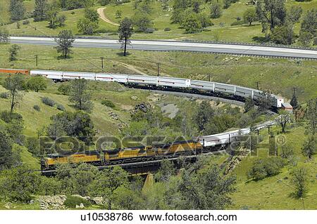 The Tehachapi Train Loop View Large Photo Image Stock Photograph - The Tehachapi Train Loop. Fotosearch