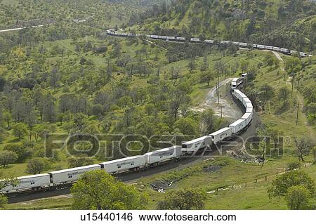 The Tehachapi Train Loop View Large Photo Image Stock Photograph - The Tehachapi Train Loop. Fotosearch
