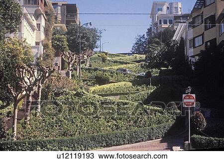 Lombard Street, the crookedest street in the world View Large Photo Image Stock Image - Lombard Street, the crookedest street in the world. Fotosearch