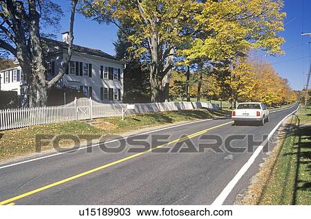 Stock Image - Scenic road in Autumn. Fotosearch