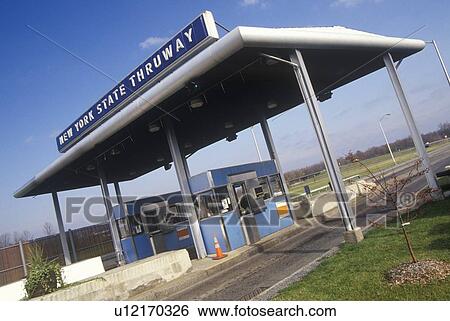 Stock Photograph - The New York State thruway toll road off of Route 90. Fotosearch