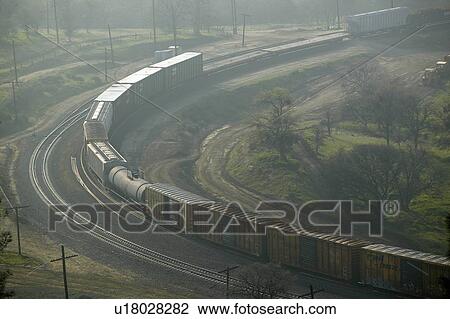 Stock Image - The Tehachapi Train Loop. Fotosearch