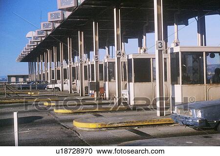 Stock Image - The toll gate to the Bay Bridge. Fotosearch