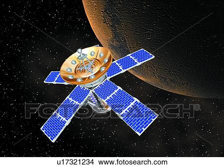 Picture - space, satellite, black, universe, technology. Fotosearch