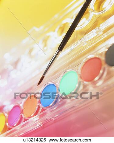 Stock Photograph - pen, stationary, brush, eye, shadow. Fotosearch