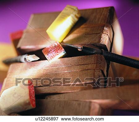 stationary, graver, sculpturing, pen, wood View Large Photo Image Stock Photo - stationary, graver, sculpturing, pen, wood. Fotosearch