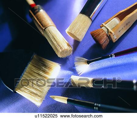 Stock Photography - stationary, pen, brush. Fotosearch