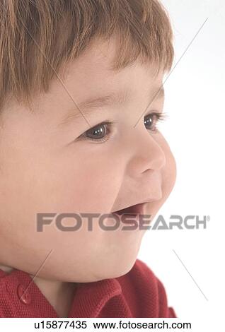 Profil Lateral De A Bebe Garcon Figure Banques De Photographies U Fotosearch