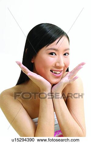 Stock Image - Black Hair, Close-Up, Asian Ethnicity. Fotosearch