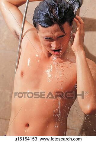 Stock Image - bare chest, beautification, beautifying. Fotosearch
