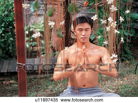 bare chest, beauty spa male, black hair View Large Photo Image Stock Photography - bare chest, beauty spa male, black hair. Fotosearch