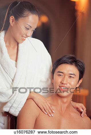 black hair, looking away, young man, beauty spa male, treatment, leisure View Large Photo Image Stock Photo - black hair, looking away, young man, beauty spa male, treatment, leisure. Fotosearch