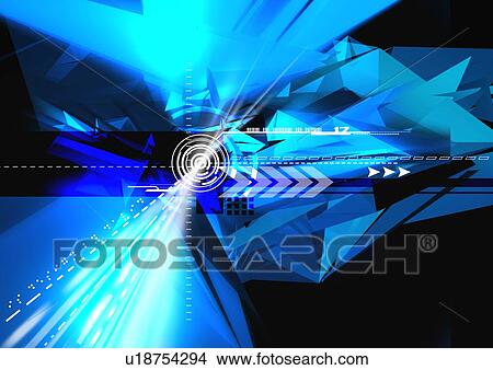 Picture - blasting space, shape, artwork, arrow, representation, technology. Fotosearch
