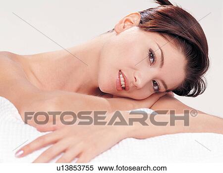 Leaning, Beauty Treatment, Dyed Hair View Large Photo Image Stock Photography - Leaning, Beauty Treatment, Dyed Hair. Fotosearch