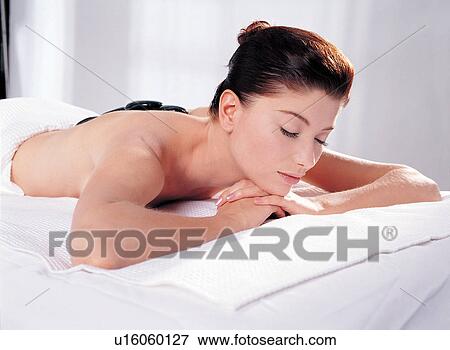 One Young Woman Only, Alternative Medicine, Indoor, Beauty Treatment, Semi-Dress, Content View Large Photo Image Stock Photo - One Young Woman Only, Alternative Medicine, Indoor, Beauty Treatment, Semi-Dress, Content. Fotosearch