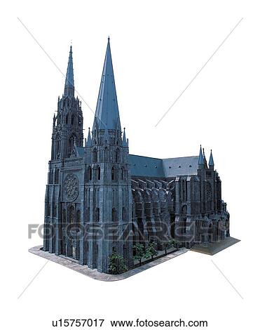 Stock Photo - grey, engrave, gothic, carving, towering, construct. Fotosearch