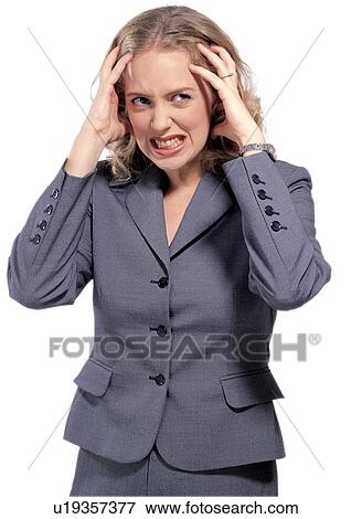 business, indoor, professional, business executive, white background, clenching teeth View Large Photo Image Stock Photo - business, indoor, professional, business executive, white background, clenching teeth. Fotosearch