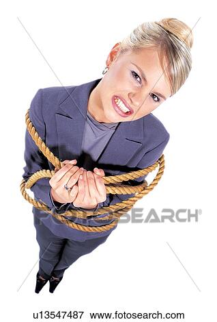 Stock Photo - hair bun, lifestyle, one person, professional, profession, business executive. Fotosearch