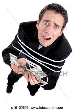 Stock Image - human cut outs, one person, white background, well-dressed. Fotosearch