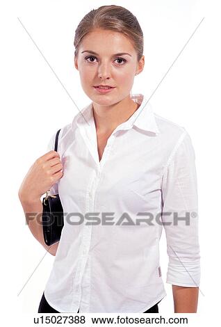 Stock Photo - human cut outs, one person, white background, well-dressed. Fotosearch