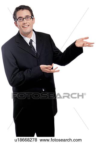 Stock Photo - human cut outs, one person, white background, well-dressed. Fotosearch