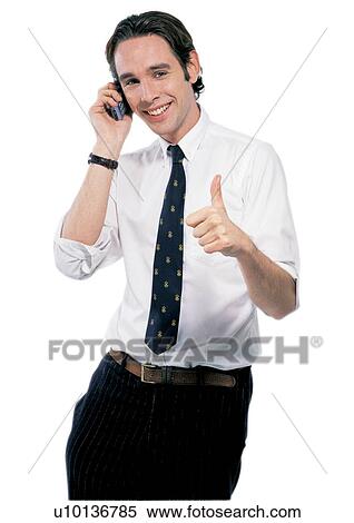 Stock Photography - human cut outs, one person, white background, well-dressed. Fotosearch
