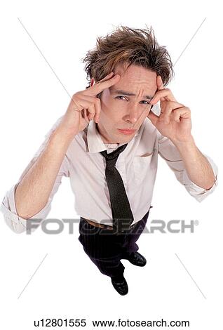 Stock Photography - human cut outs, one person, white background, well-dressed. Fotosearch