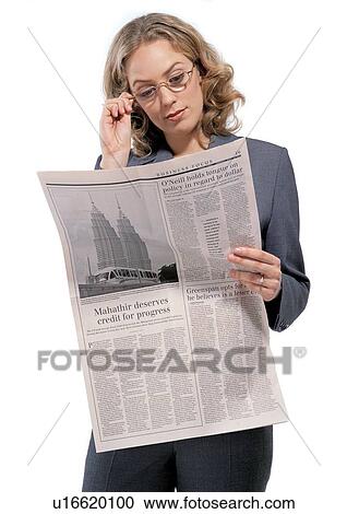 Stock Image - young adult, one person, occupation, human cut outs, profession. Fotosearch