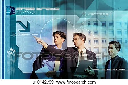 Close-up of business executives pointing superimposed on a background View Large Photo Image Stock Photo - Close-up of business executives pointing superimposed on a background. Fotosearch