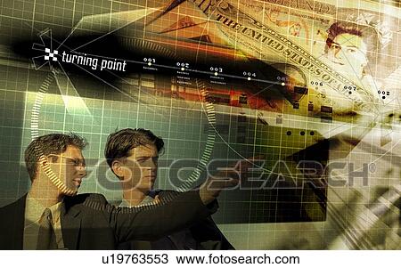 Close-up of business executives talking superimposed on a background View Large Photo Image Stock Image - Close-up of business executives talking superimposed on a background. Fotosearch