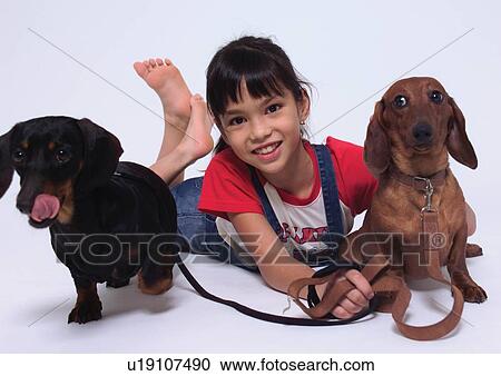 Stock Image - canine, close-up, cheerful, care, affectionate. Fotosearch