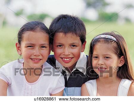 Stock Image - carefree, culture, girl, side by side, childhood, youth. Fotosearch