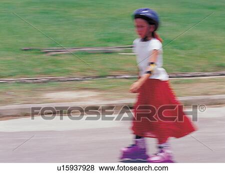 road, motion, roller skating, skating, emotion, 6-7 years, one person View Large Photo Image Stock Photo - road, motion, roller skating, skating, emotion, 6-7 years, one person. Fotosearch