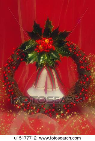 , decoration, Christmas, holiday, leaf, bell View Large Photo Image Stock Image - , decoration, Christmas, holiday, leaf, bell. Fotosearch
