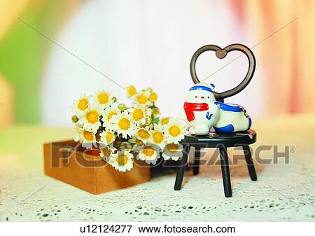Stock Photo - , decoration, holiday, Christmas, snow man, sun flower. Fotosearch