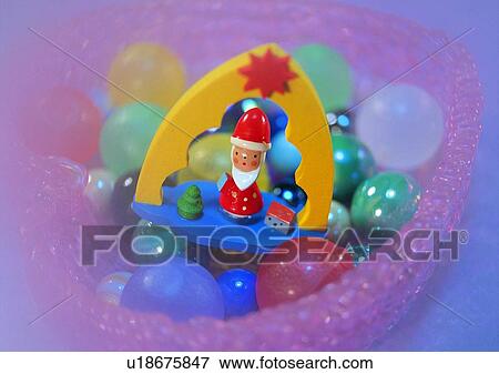 Stock Photo - , decoration, holiday, Christmas, snow man, glass bowl. Fotosearch