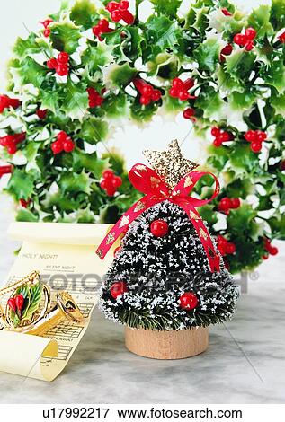 Stock Photo - , decoration, holiday, Christmas, fruit, christmas tree. Fotosearch