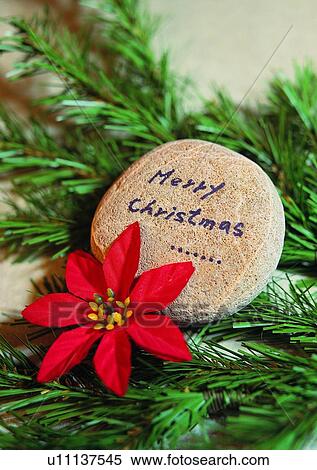 Stock Photography - , decoration, holiday, Christmas, stone, words. Fotosearch