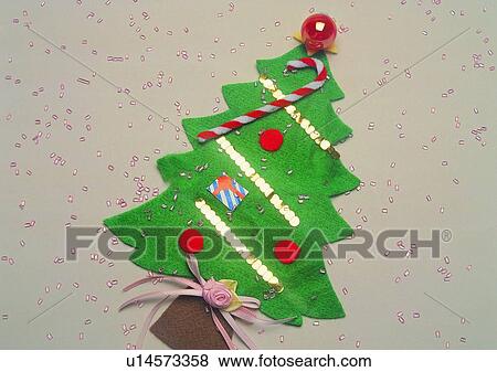 Stock Photo - , ribbon, tree, Christmas, decoration, holiday. Fotosearch