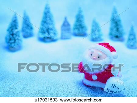 Stock Image - , santa claus, tree, holiday, Christmas, decoration. Fotosearch