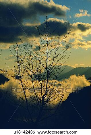 Stock Photography - mountain, sky, daytime, cloud, sunset, scenery. Fotosearch