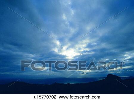 Stock Image - scenery, daytime, light, sky, cloud, blue. Fotosearch