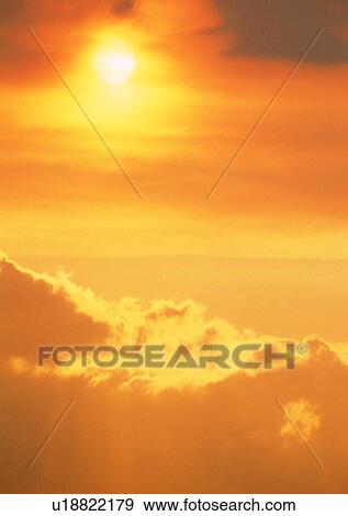 Stock Photo - scenery, daytime, light, sky, cloud, sunset. Fotosearch
