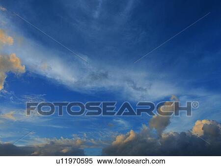Stock Photography - scenery, sky, blue, cloud, light, white. Fotosearch