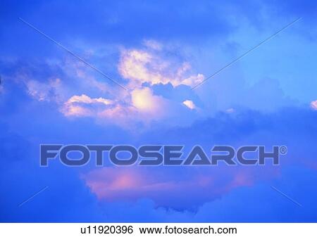 Stock Photograph - white, cloud, blue, daytime, scenery, light, sky. Fotosearch