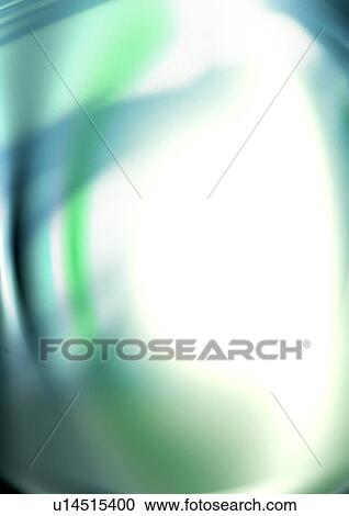 Stock Image - Close-up of a green and white light pattern. Fotosearch