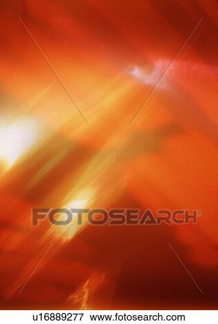 Stock Photo - Close-up of a yellow and red light pattern. Fotosearch
