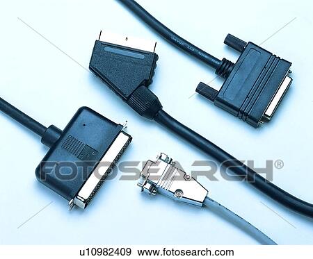 Stock Photo - cables, objects, connectors. Fotosearch