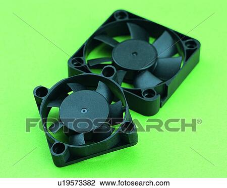 Stock Image - object, cooling system, fans, component. Fotosearch