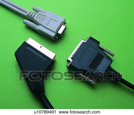 Stock Image - objects, cables, connectors. Fotosearch